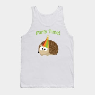 Cute Party Time Hedgehog Tank Top